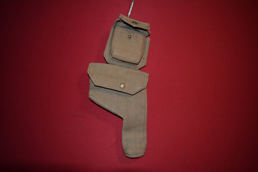 WW2 BRITISH / AUSTRALIAN PISTOL HOLSTER AND AMMO POUCH-SOLD