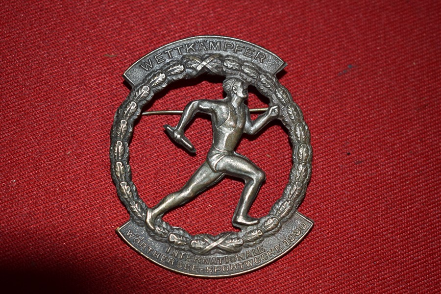 WW2 GERMAN INTERNATIONAL SPORTS WEEK BADGE 1939-SOLD