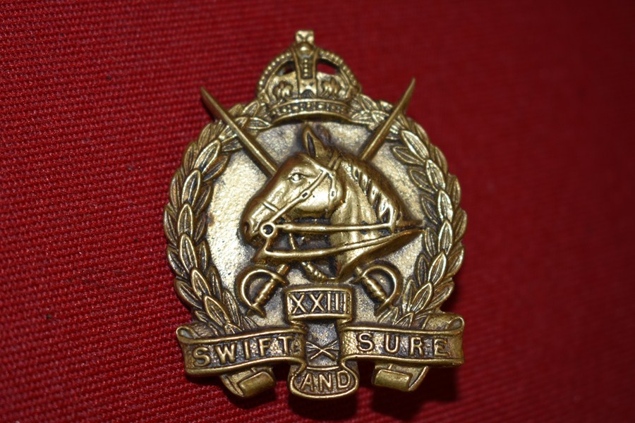 AUSTRALIAN ARMY LIGHT HORSE HAT BADGE 23rd LIGHT HORSE 30-42-SOLD