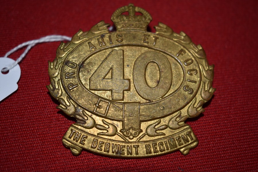 AUSTRALIAN ARMY HAT BADGE 40 BN THE DERWENT REGIMENT. 30-42.-SOLD