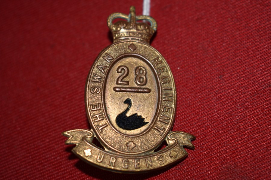 AUSTRALIAN ARMY HAT BADGE. 28BN THE SWAN REGIMENT. 53-60..-SOLD