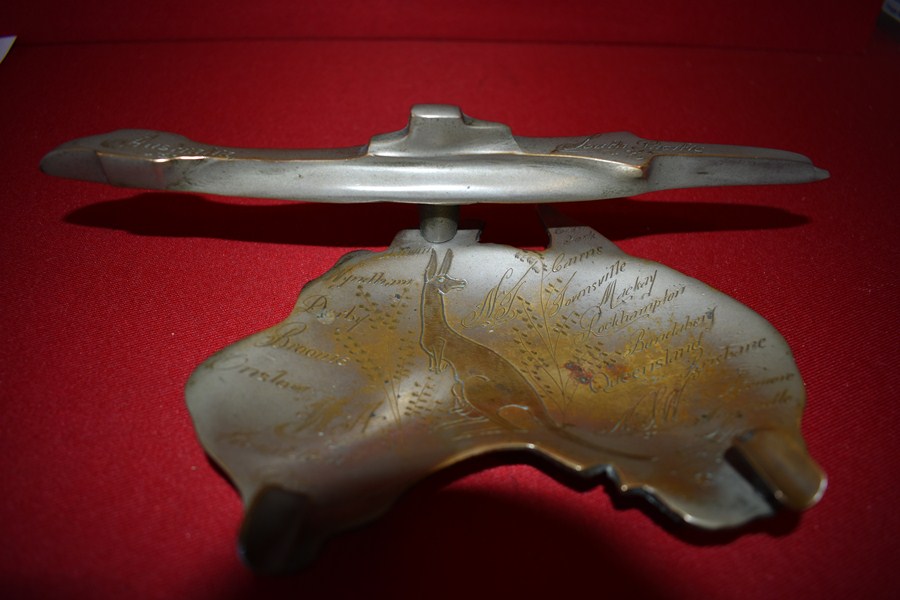 WW2 AUSTRALIAN TRENCH ART ASHTRAY SUBMARINE-SOLD