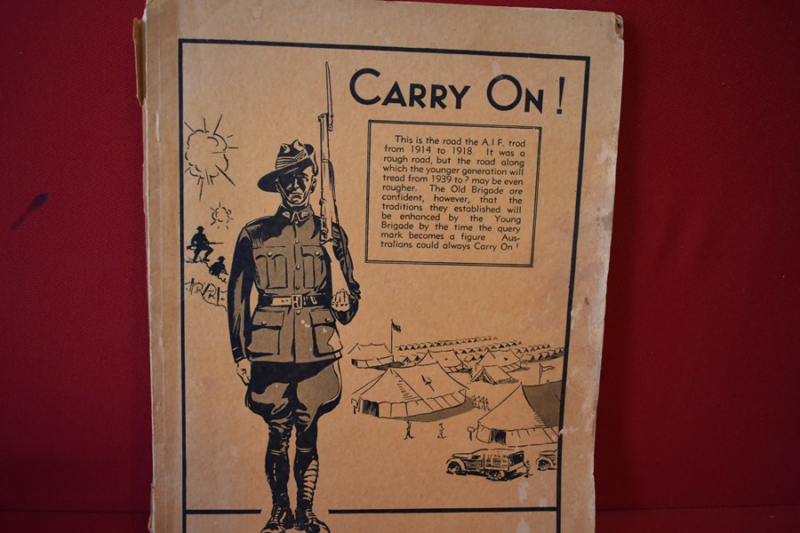 WW1 AUSTRALIAN BOOK "CARRY ON"-SOLD