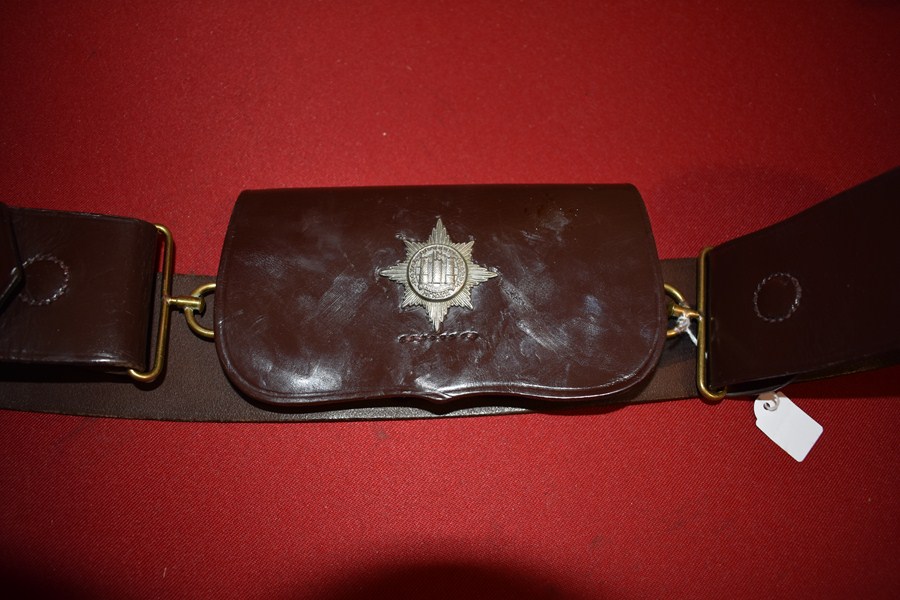 ROYAL DRAGOON GUARDS LEATHER CROSS BELT AND POUCH-SOLD