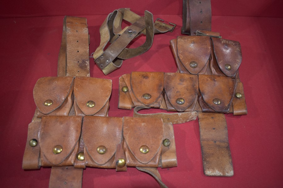 WW1 AUSTRALIAN PATTERN 1915 LEATHER WEBBING.-SOLD