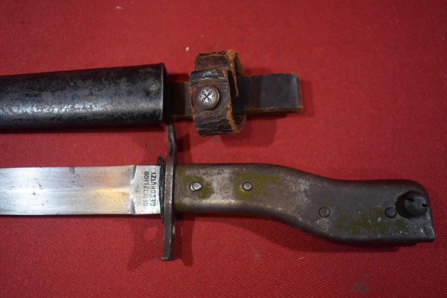 WW1 GERMAN CRANK HANDLED DEMAG TRENCH KNIFE-SOLD
