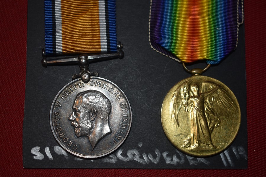 AUSTRALIAN WW1 PAIR OF MEDALS TO 11 BN, WOUNDED IN ACTION (WIA).-SOLD