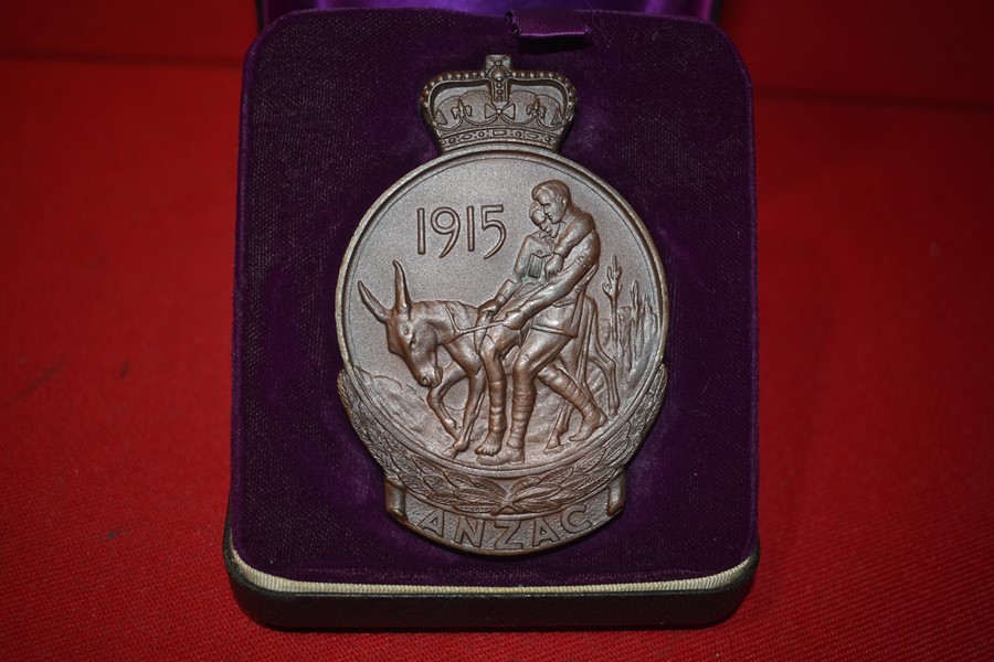 WW1 GALLIPOLI MEDALLION TO A PRIVATE IN 23 BN WOUNDED IN ACTION.-SOLD