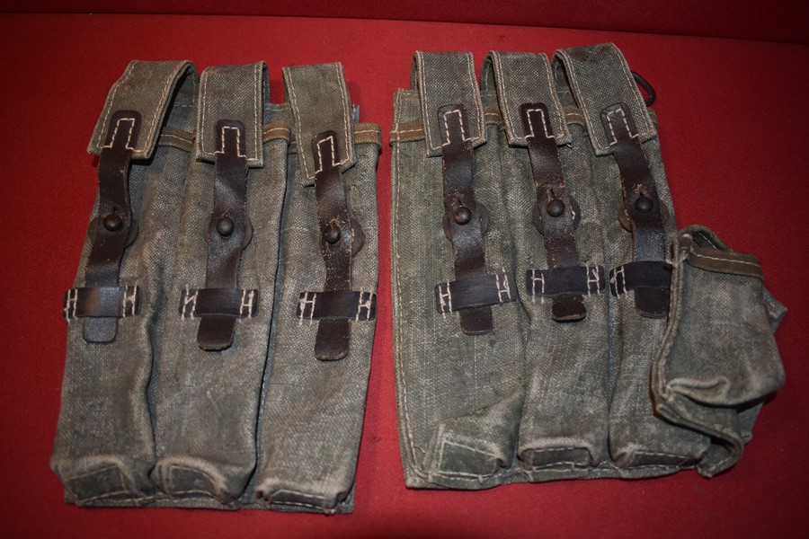 WW2 GERMAN ARMY MP 40 POUCHES-SOLD