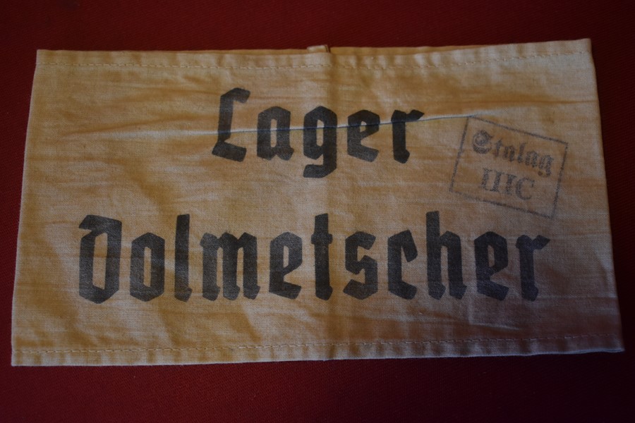WW2 GERMAN ARMBAND FROM STALAG 111C-SOLD