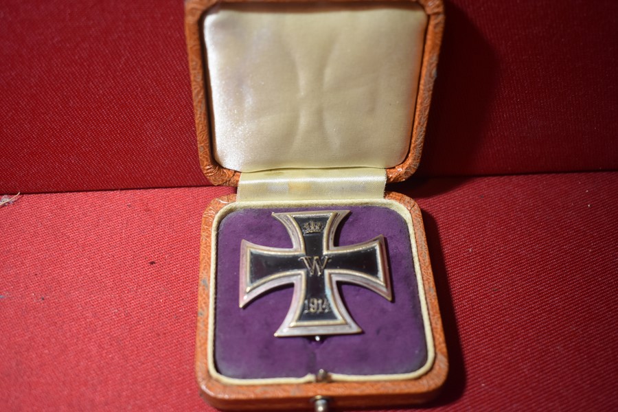 WW1 GERMAN IRON CROSS FIRST CLASS IN ORIGINAL CASE-SOLD