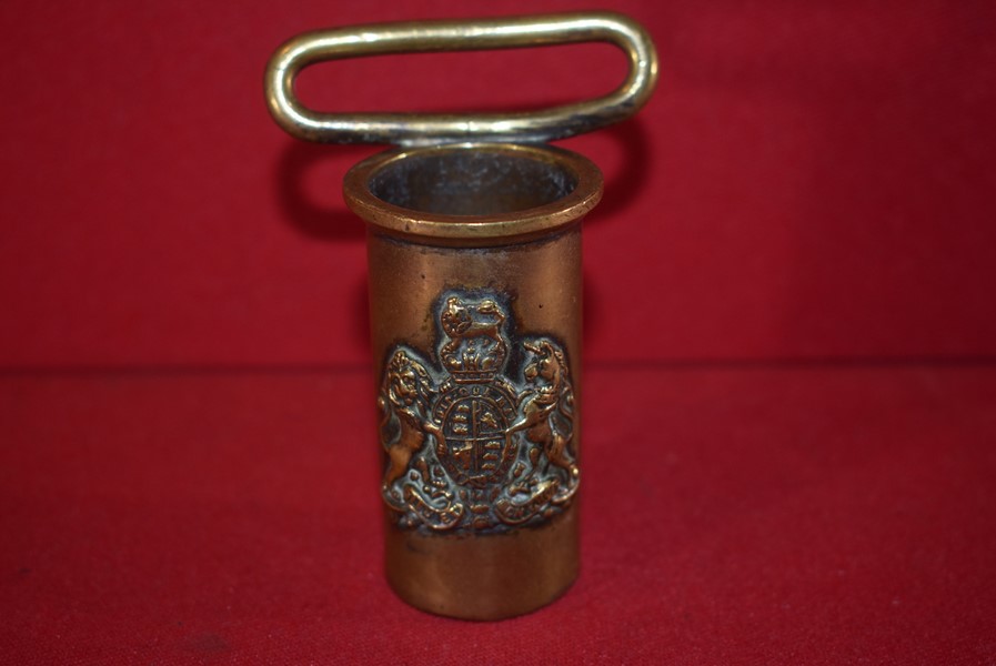 WW1 PERIOD BRASS FLAG POLE HOLDER