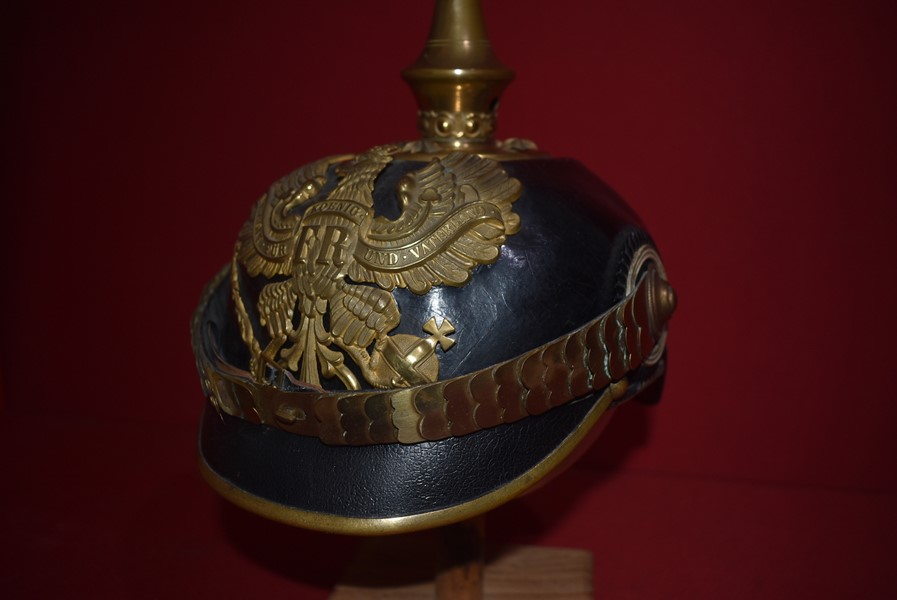 WW1 GERMAN OFFICERS SPIKE HELMET (PICKELHAUBE)-SOLD