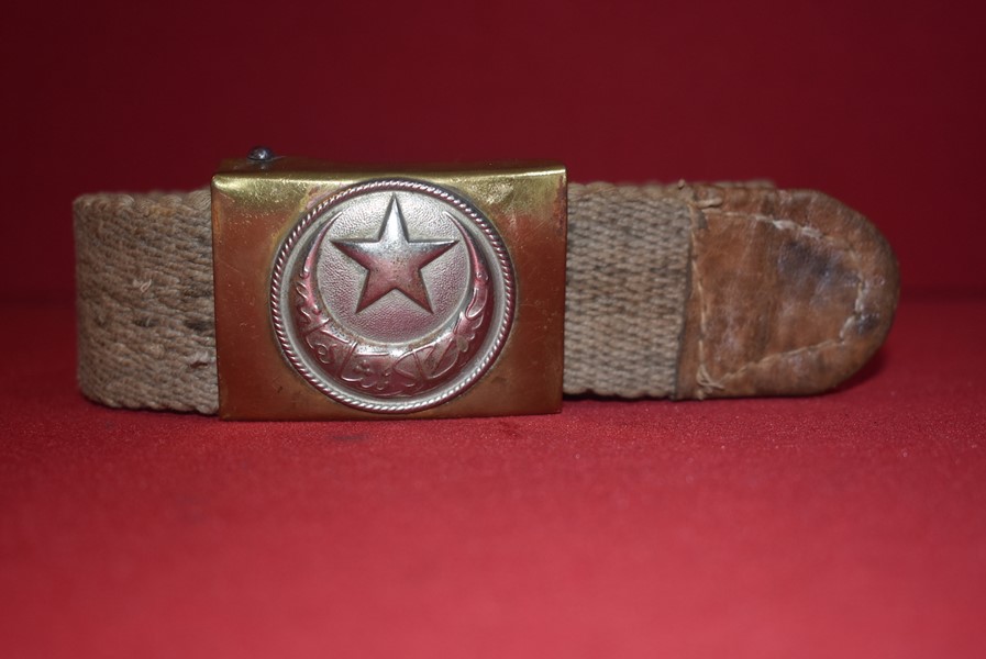 WW1 TURKISH OFFICERS WEB BELT AND BUCKLE-SOLD