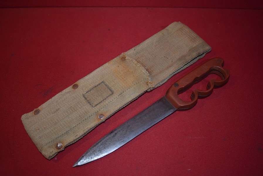 WW2 AUSTRALIAN THEATRE MADE TRENCH KNIFE TOBRUK - SOLD