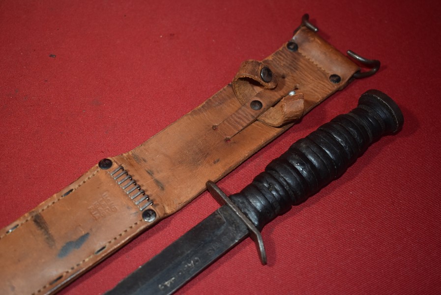 WW2 US M3 FIGHTING KNIFE WITH RARE M6 SCABBARD-SOLD