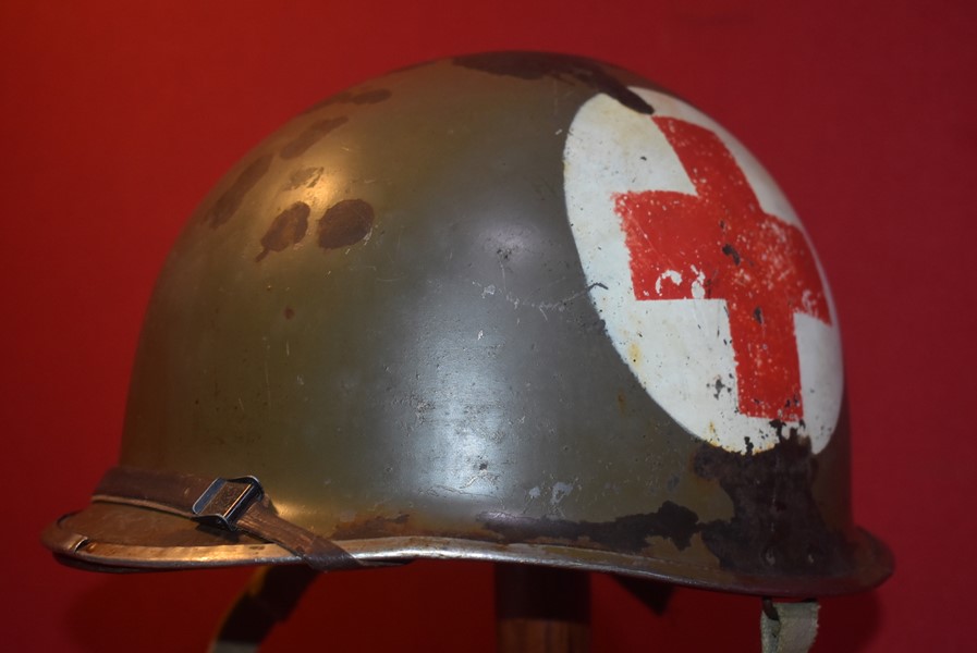 WW2 US MEDICS M1 HELMET - SOLD