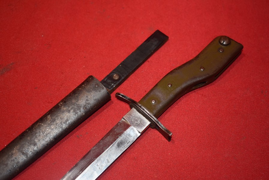 WW1 GERMAN DEMAG CRANK HANDLE BAYONET/TRENCH KNIFE-SOLD