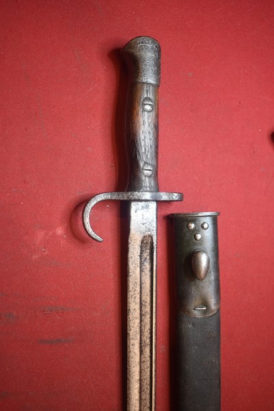 WW1 BRITISH ISSUED HOOKED QUILLON BAYONET FOR THE 303 RIFLE BY JAC