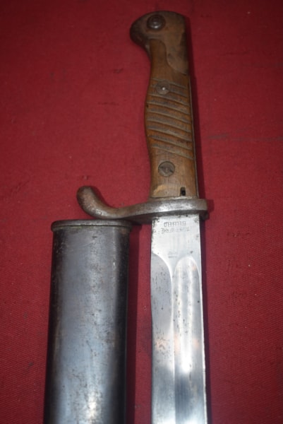 RARE PATTERN 98/05 WW1 GERMAN BAYONET BY ANKER-WERKE BIELEFELD AND HENKELS