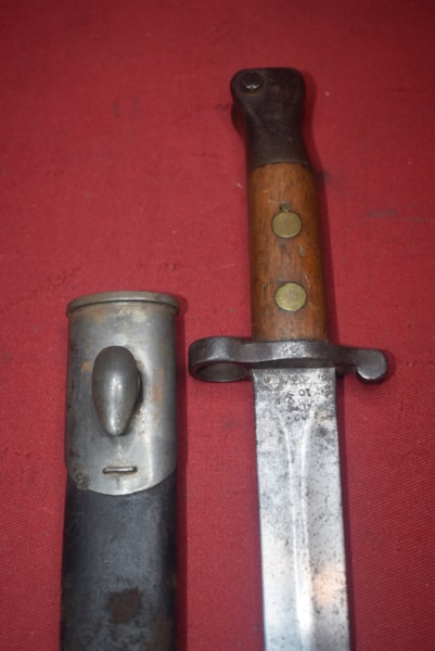 BRITISH ARMY PATTERN 1888 LEE METFORD BAYONET & SCABBARD.-SOLD
