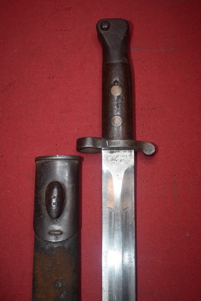 PATTERN 1888 BAYONET WITH ORIGINAL MATCHING NUMBERED SCABBARD-SOLD