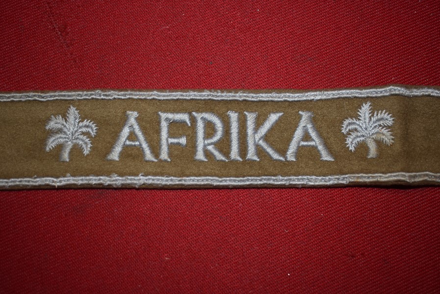 WW2 GERMAN ORIGINAL "AFRIKA" CUFF TITLE-SOLD