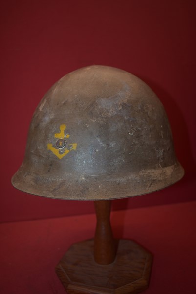 WW2 JAPANESE TYPE 91 NAVAL LANDING FORCE HELMET BOUGANVILLE PICKUP-SOLD