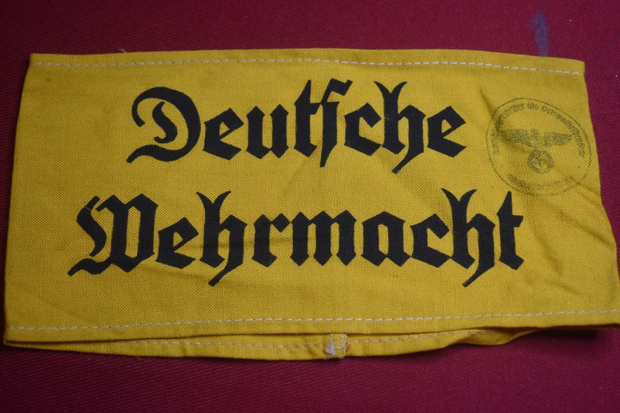 WW2 GERMAN ARMBAND DEUTSCHE WEHRMACHT.-ON HOLD PB-SOLD