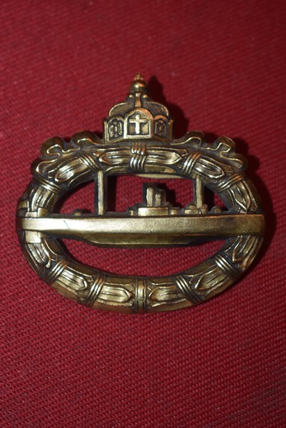 IMPERIAL GERMAN WW1 U-BOAT BADGE-SOLD