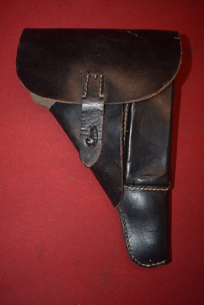 WW2 GERMAN MAUSER P38 BLACK LEATHER PISTOL HOLSTER-SOLD