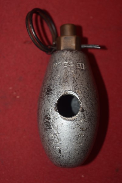 WW1 BRITISH 1917 DATE EGG HAND GRENADE NO 34 MARK III-SOLD