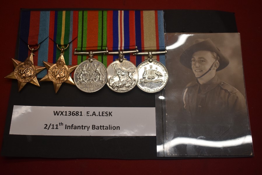 WW2 WESTERN AUSTRALIAN 5 MEDAL GROUP 2/11 BN