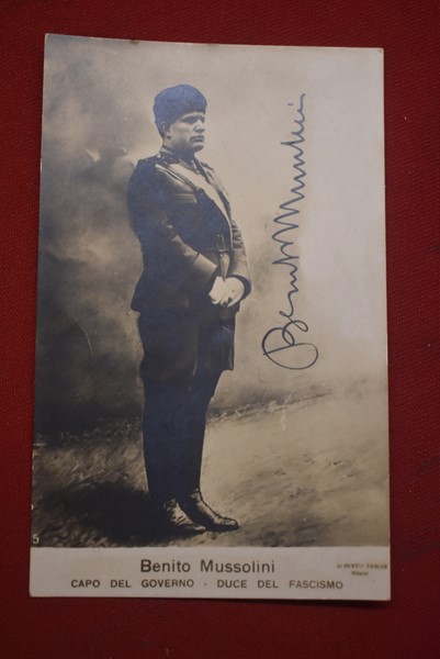 1929 UNUSED POSTCARD OF THE ITALIAN DICTATOR BENITO MUSSOLINI