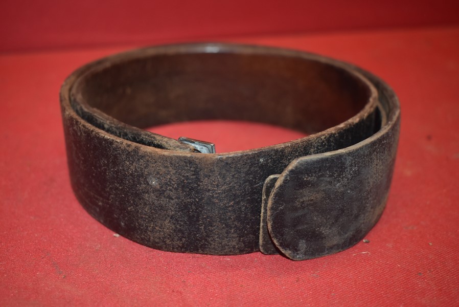 WW2 GERMAN SOLDIERS LEATHER BELT-SOLD.