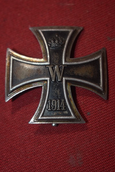 WW1 GERMAN IRON CROSS FIRST CLASS CONVEX 800 SILVER-SOLD