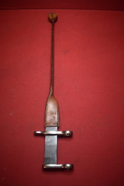 US WW1 M 1912 SPRINGFIELD TRAINER BAYONET BY ROCK ISLAND ARSENAL DATED 1914