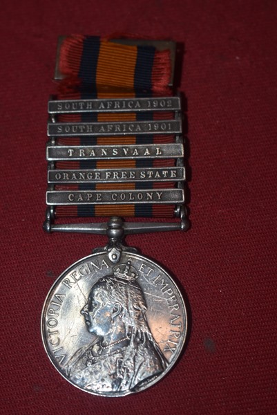 VICTORIAN QUEENS SOUTH AFRICA MEDAL 5 BAR