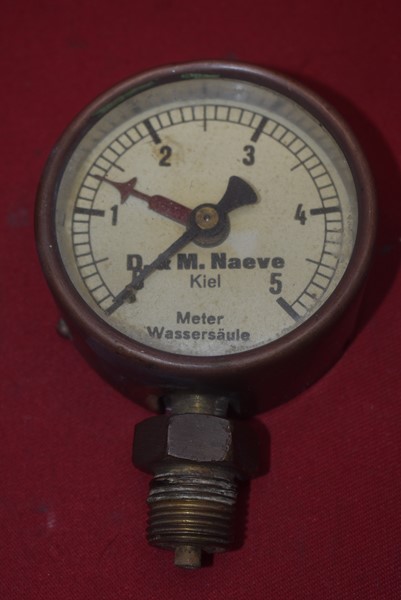 WW2 GERMAN U-BOAT WATER PRESSURE GUAGE-SOLD