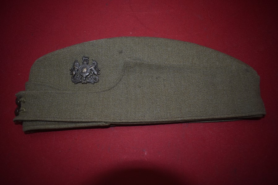 WW1 PRIVATE PURCHASE BRITISH OFFICERS SIDE CAP BY LINCOLN BENNETT & CO