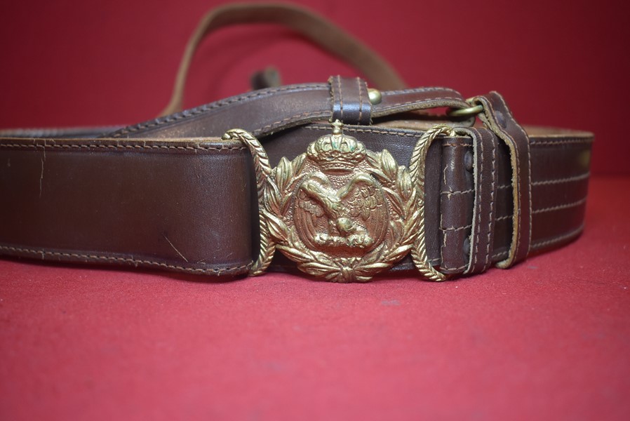 WW2 FACIST ITALY REGIA AEREONAUTICA (AIR FORCE) BELT, CROSS STRAP AND BUCKLE