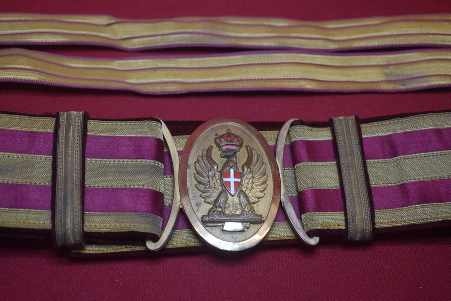 WW2 FACIST ITALY DRESS BELT AND SWORD HANGERS FOR THE PUBBLICA SICUREZZA (PUBLIC SECURITY)