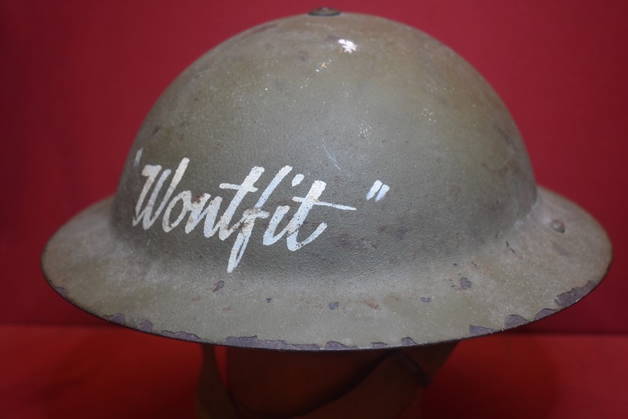 WW2 AUSTRALIAN ISSUED ARMY HELMET PERSONALIZED-SOLD