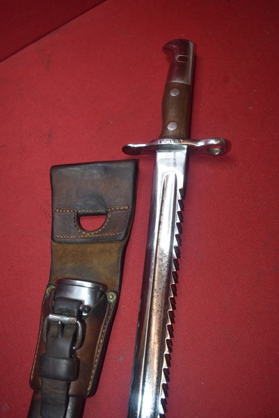 SWISS 1906 FIRST PATTERN SAWBACK BAYONET-SOLD