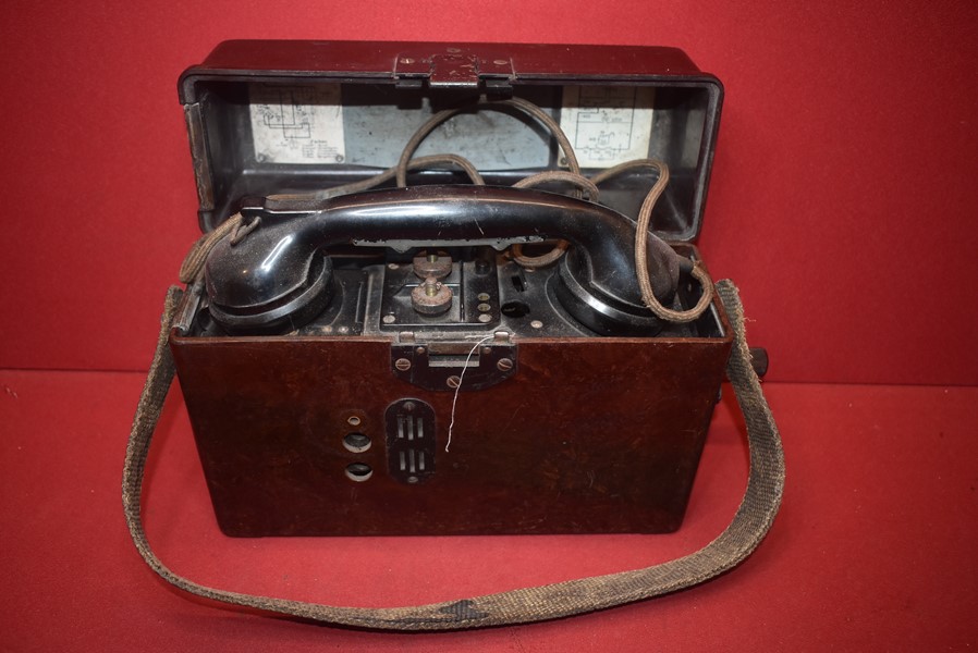 WW2 GERMAN FIELD TELEPHONE DATED 1944-SOLD