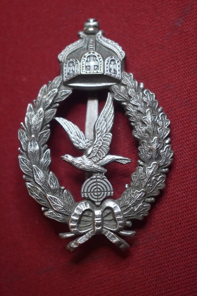 WW1 GERMAN IMPERIAL PRUSSIAN AIR GUNNERS BADGE IN SILVER