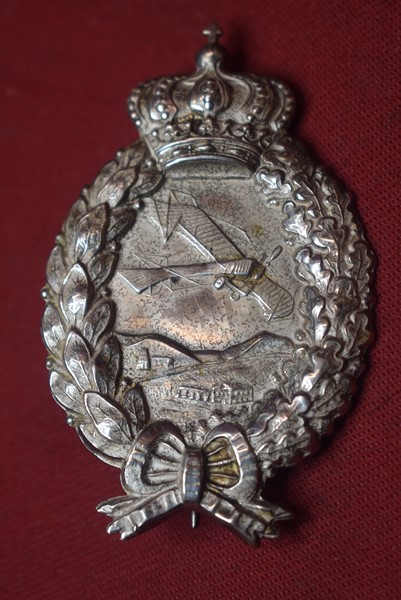 WW1 IMPERIAL GERMAN BAVARIAN PILOTS AWARD IN SILVER BY POELLATH-SOLD