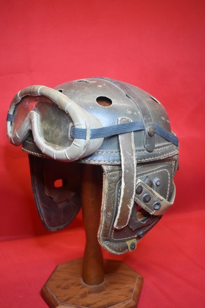 WW2 US M38 "FURY" TANKERS HELMET WITH GOGGLES-SOLD