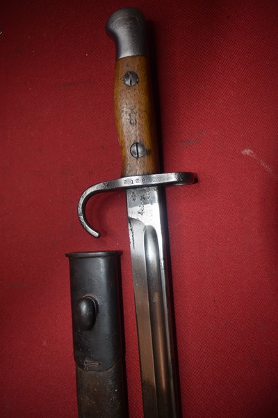 WW1 BRITISH HOOKED QUILLON BAYONET FOR THE 303 RIFLE BY WILKINSON