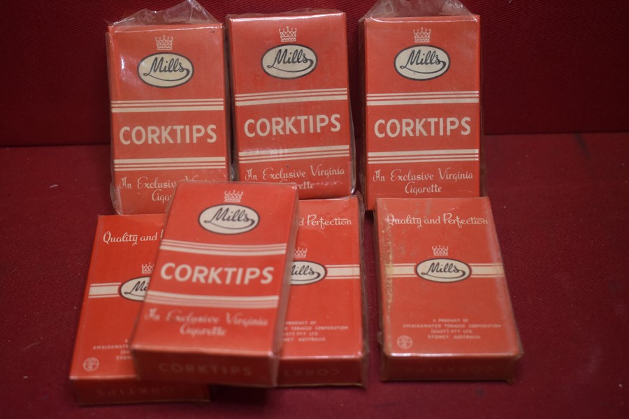 WW2 PERIOD MILLS CORKTIPS CIGARETTES AUSTRALIAN MADE